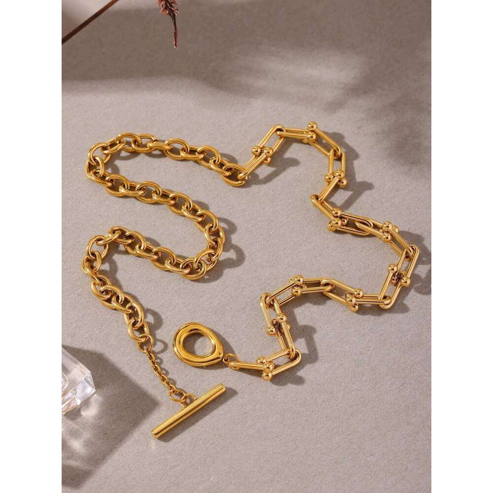 Nivora Hip Hop O Chain Stainless Steel For OT Clasp Pendant Retractable Choker Necklace Women No Tarnish Jewelry