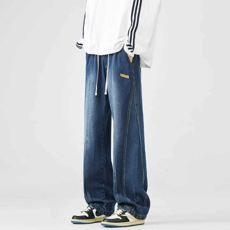 Mens Fashion Wide Leg Casual Jeans Basic Vintage High Quality Pants New Straight Leg Outside Denim Trousers Male Autumn Winter W250905