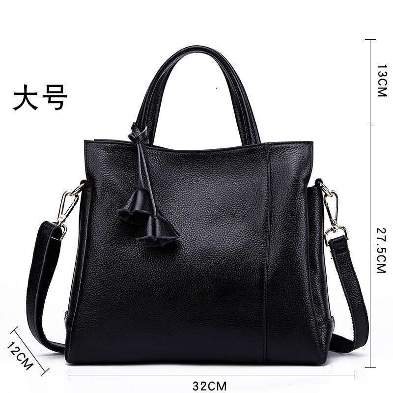 Qian Dian 2025 New Fashion Middle-aged Handbag Genuine Leather Small Shoulder Women's Crossbody Bag