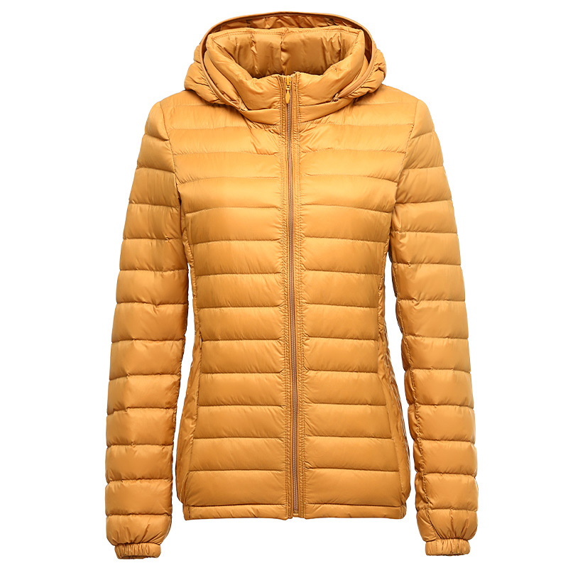 Light Down Jacket 90% White Duck Down Coat Casual Loose Winter Warm Outwear with Hood High Quality