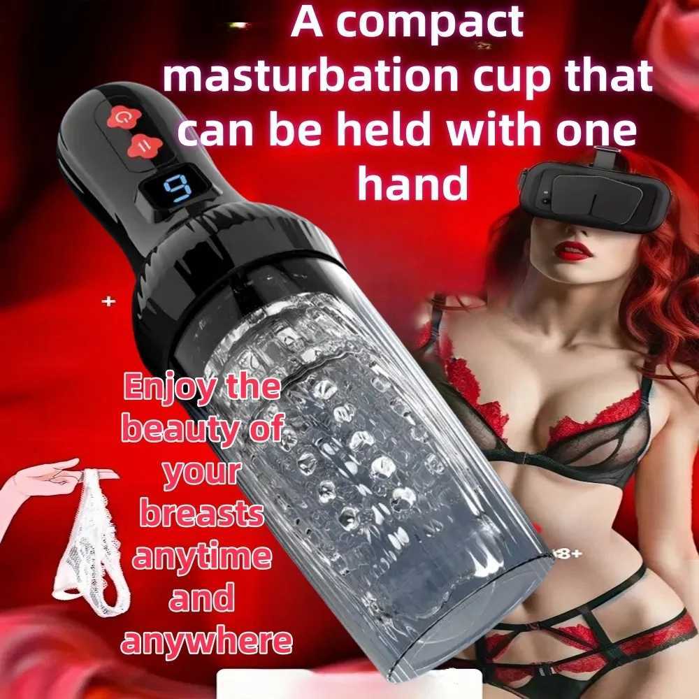 Automatic male masturbation device 5 thrust rotation vibration mode Male electric pocket vagal penis stroker male sex toyXJ250905