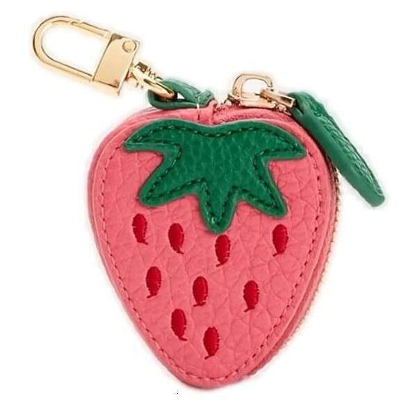 DHEssentials Fruit coin purse, gift keychain, leather bag, pendant, ins fresh and simple change storage bag