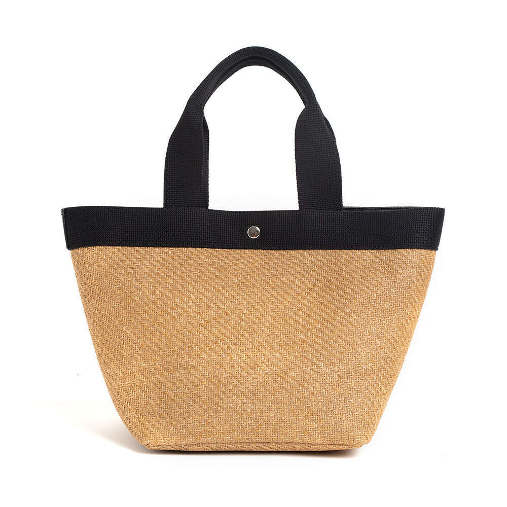 Summer New Women's Handbag Niche High-end Hemp Woven Fashion Large Capacity Handheld Bucket Bag for Women designer wallet B5