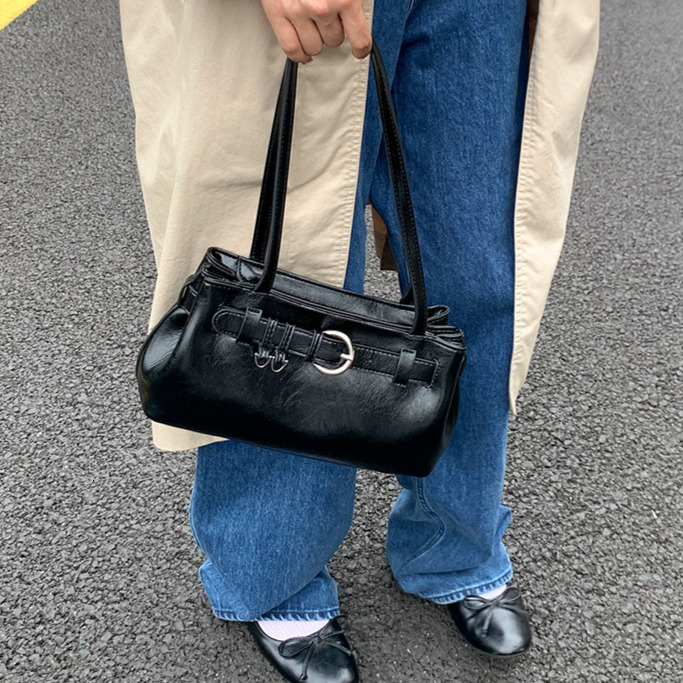 Vintage Handbag Niche Armpit Bag Women s Shoulder Bag Fashionable Autumn New Style Rock Pattern Designer Bag Women s Handbag