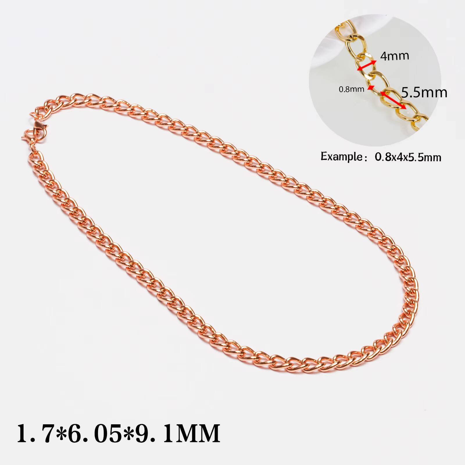 Waterproof TarnishFree DoubleLink Gold Dainty Rose Gold Cuban Snake Necklace Fashion Jewelry with DoubleSided Grind
