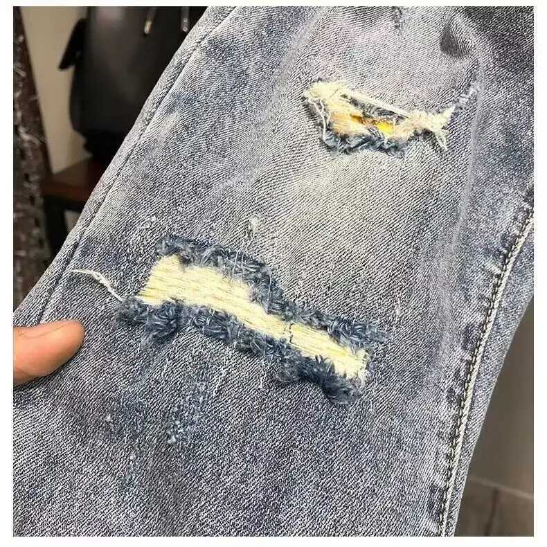 Fashion Mens Casual Jeans vintage Spring and Autumn Slim Ripped Jean Pants with HOLE Design Men Clothing Luxury Cargo Pants W250905