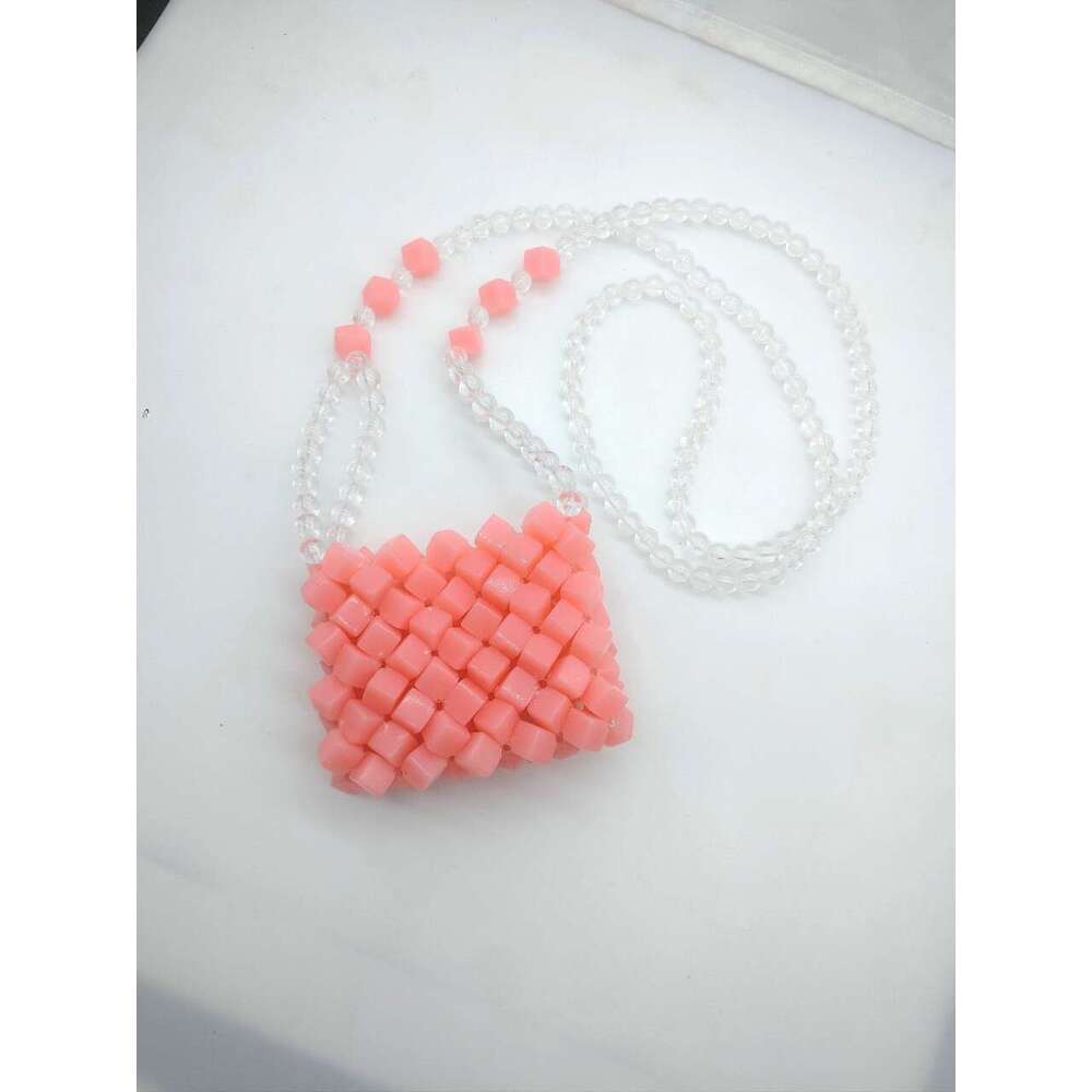 Transparent Jelly Candy Color Exquisite Small Female Niche Design Sense Crossbody Mini Pink Coin Purse Lipstick Bag