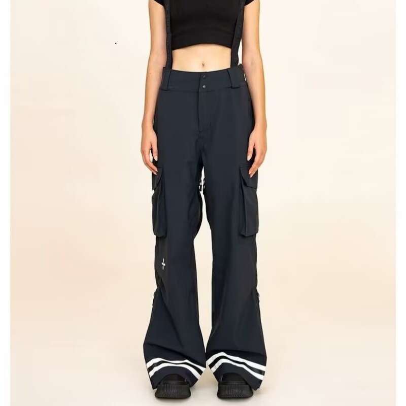 Ski Set Black Garden/Cross Flower Suit Snow Outdoor Sports Jacket Pants Winter