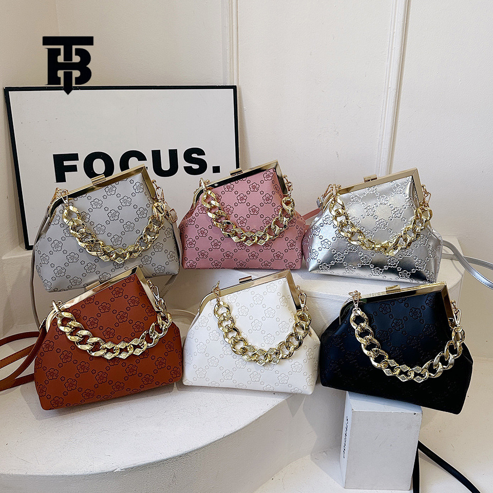 Luxury Brand Designer Bag New Chinese Style Gold Clasp Bag 2025 Summer New Trendy Chain Handbag Versatile Fashion Single Shoulder Crossbody Bag For Wo