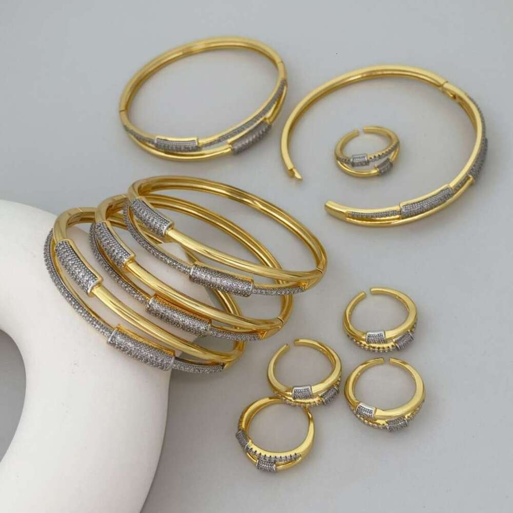 New Women's Dia-Studded Ins Internet Celebrity Temperament Bracelet Versatile Ring Set Decoration