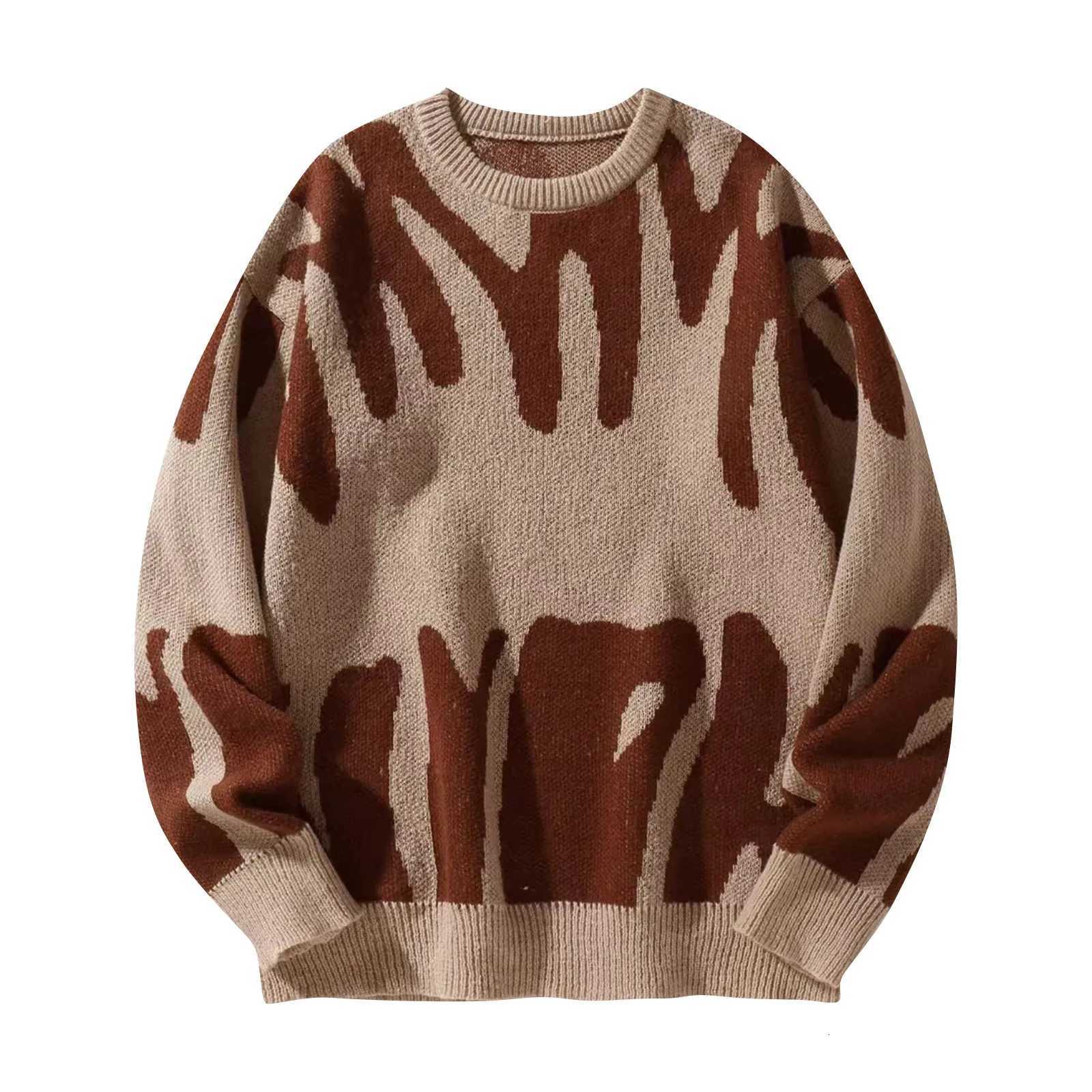 Unisex Sweaters Pullovers Autumn And Winter New Fashion Abstract Letter Jacquard Sweater With Warm And Thick Contrast Color Knit Z250905