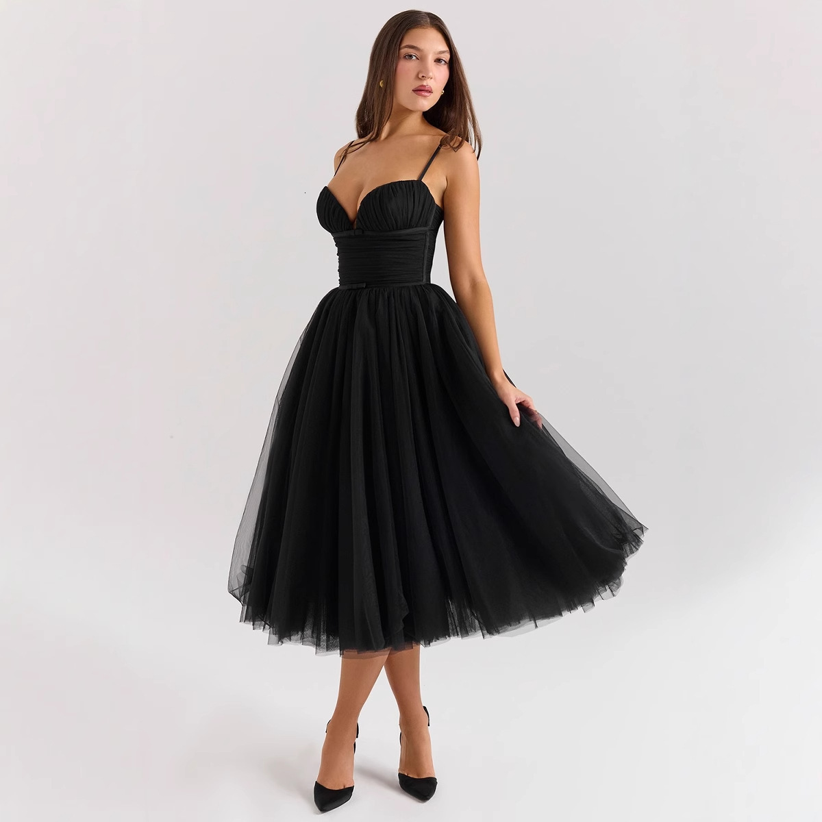 2025 New Sexy Strap Backless Casual Dress INS Dress Gown Christmas Party