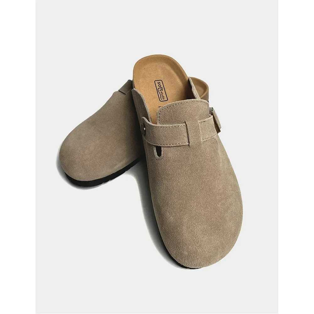 New Boston Clogs Slippers For Women Men Cork Original Sandals Femme Hombre Suede Mules Slides With Arch Mujer Zuecos Shoes W250905