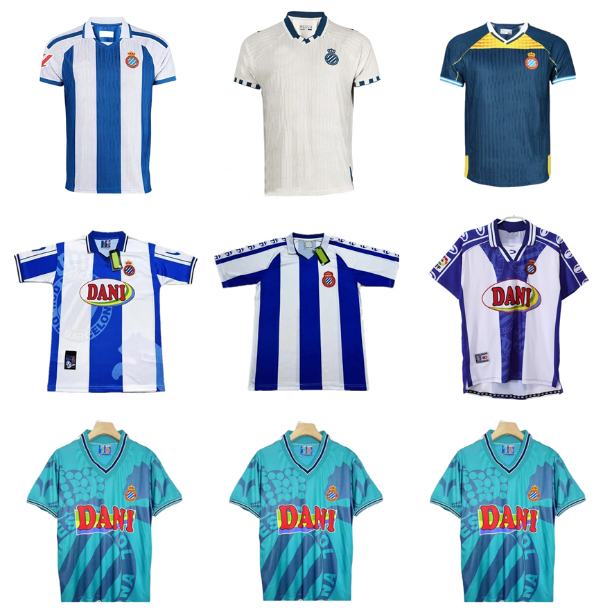 2025 2026 RCD Espanyol Soccer Jerseys Retro 1998 25 26 S.GOMEZ EL HILALI CABRERA A.TEJERO SANCHEZ CARDONA C.ROMERO GRAGERA PUADO Football Shirts Men Kits