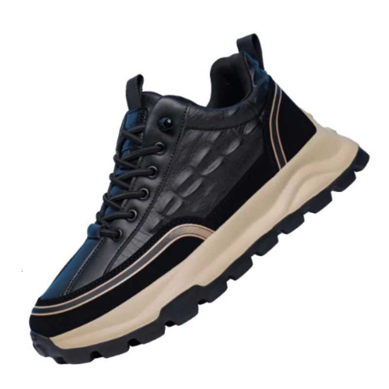2025 Men Sneakers New Crocodile Pattern Leather Shoes Male Casual Running Shoes Fashion Platform Mens Tennis Shoes Z250905
