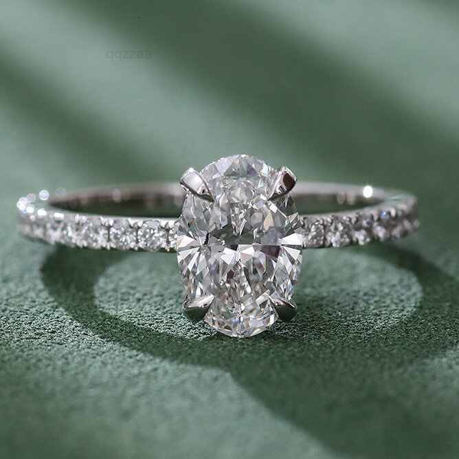 VOAINO Gia Igi Certified Cvd HPHT Lab Grown Created Diamond 14k 18k Solid Gold White Gold Rings Oval Engagement Ring Jewelry