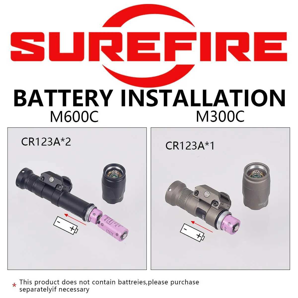 M600B M600C M600 M300B M300 Tactical Weapon Scout Light SF M300A Rifle Airsoft Flashlight LED Spotlight Gun LampXJ250905