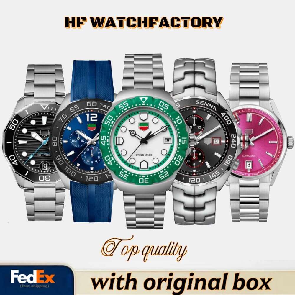 Watches Men 42mm High Quality Wristwatches Tagity Heuererity Watch Quartz Chronograph 904L Stainless Steel Band With Box Elegant Vintage Reloj Montre