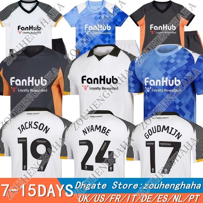 S-4XL Derbys County 25 26 Home soccer jerseys 2025 2026 Home Away Third Football Jersey Shirt Kit COLLINS SIBLEY CASHIN NYAMBE NELSON ELDER FORNAH BARKHUIZEN 888