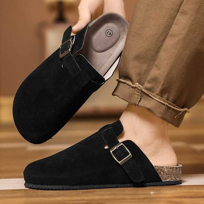 Mens and Womens 2025 New Summer Style Lazy SlipOn HalfDrag Baotou Couples Outer Wear NonSlip WearResistant Casual Shoes W250905