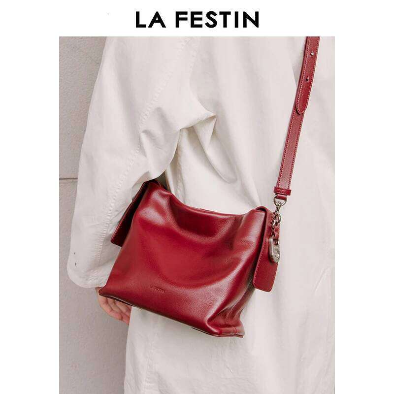 LA FESTIN Original Handbag Women 2025 New Bucket Fashion Leather Shoulder Designer Crossbody Bag