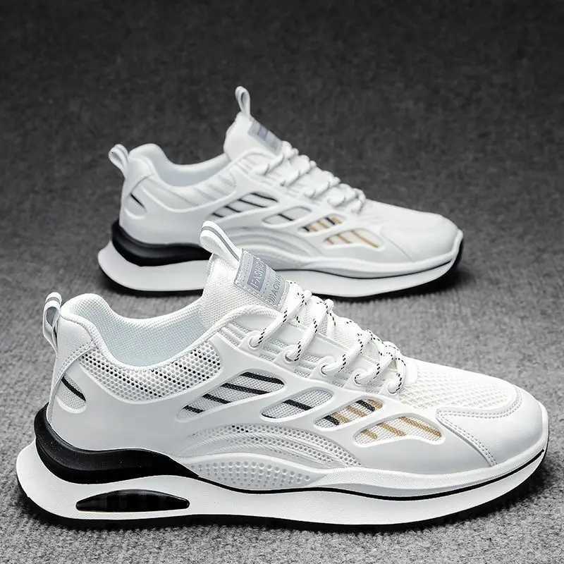 2025 New Breathable Mesh Shoes Mens ChinaChic Versatile Small White Shoes Thick Soled Sports Casual Running Daddy Shoes Z250905