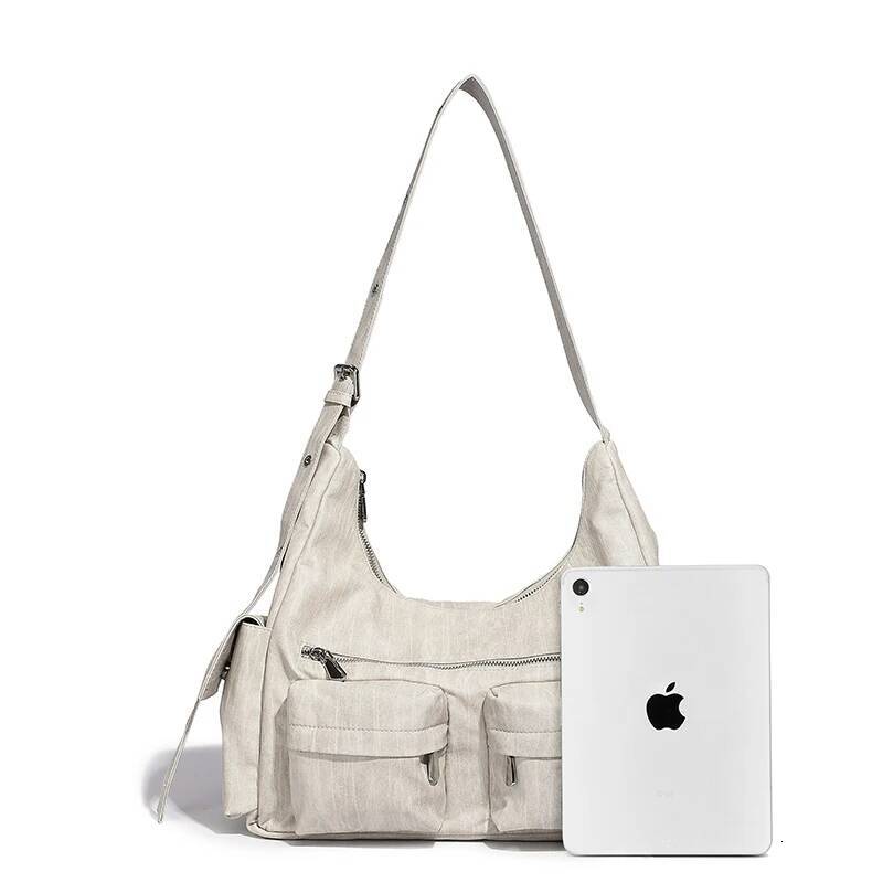 Casual Half Moon Bags For Women Designer Handbags Purses 2024 New In Multiple pockets Decoration Large Capacity Shoulder