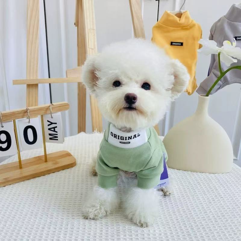 T1132 Pacha dog winter clothes dog clothes autumn and winter plus velvet thickened Teddy Bichon Pomeranian small dog cat pet winter