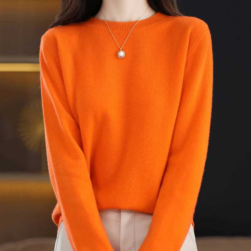 Autumn Winter Basic Knitted Pullover Women Solid Color Round Neck Sweater Woman All Match Long Sleeve Knitwear Bottoming Shirt Z250905