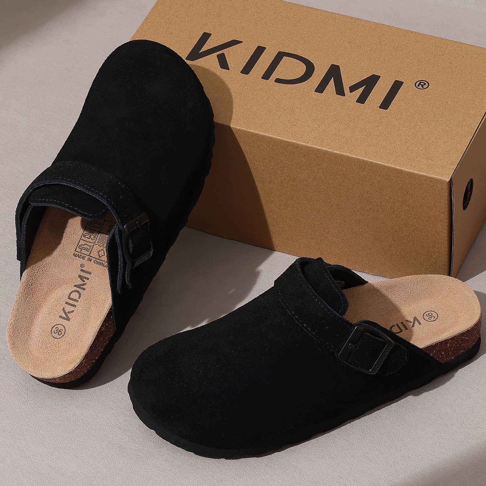 Litfun New Fashion Womens Clogs with Adjustable Strap Cork Footbed Leather Mules with Arch Support Unisex Outdoor Potato Shoes W250905