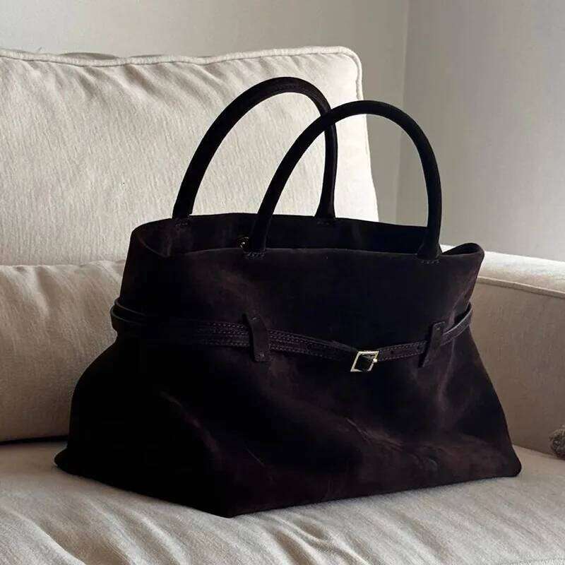 Autumn and winter new frosted suede belt buckle hand-held tote lazy style commuting women's bag