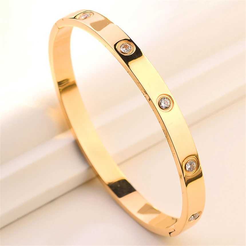 316L Stainl Steel Simplicity Generous Zircon Bracelet Ladies Fashion Trend High Jewelry Accories Party Gift SAB1390 S250905