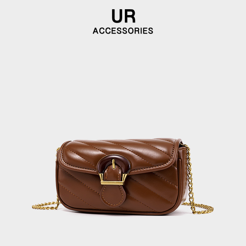 2025 New Women's Light Horseshoe Buckle Soft Leather Chain Small Fragrant Style Daily Crossbody Niche Bag