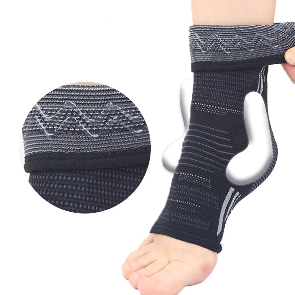 1Pcs Ankle Compression Sleeve for WomenMenAnkle Brace with Silicone Gel Toeless Sock Arch Heel Pain Relief 250905
