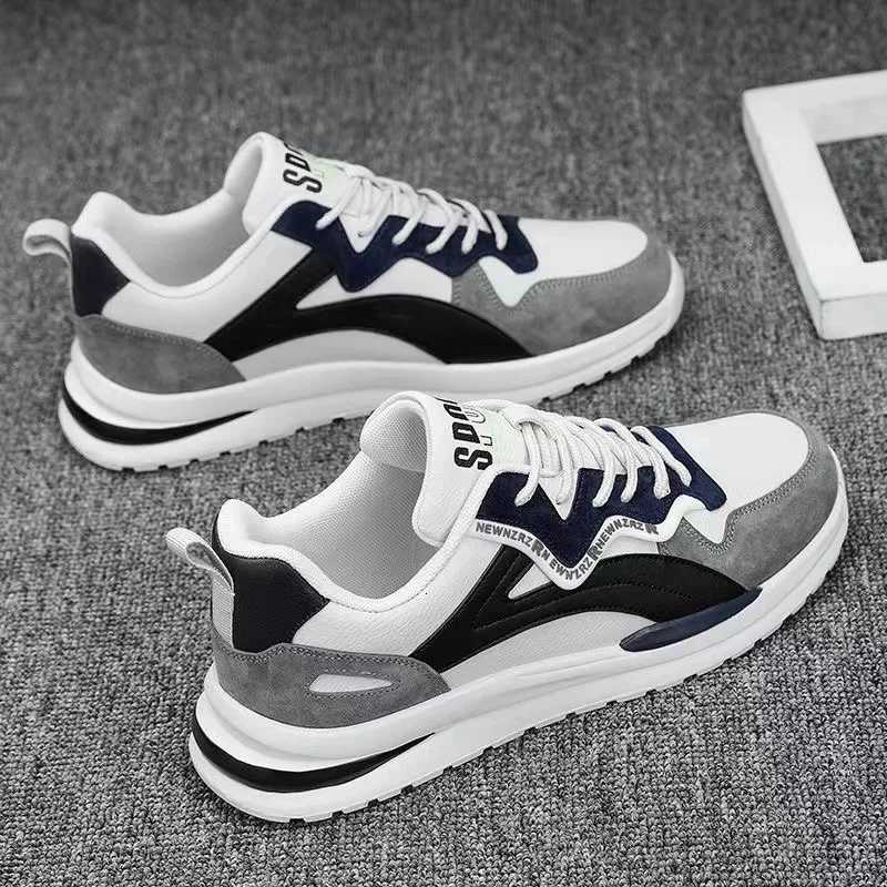 2025 Spring and Autumn New Mens Shoes Leather Low Cut Fashion Trendy Running Sports Mens Casual Trendy Shoes Vulcanized Shoes Z250905