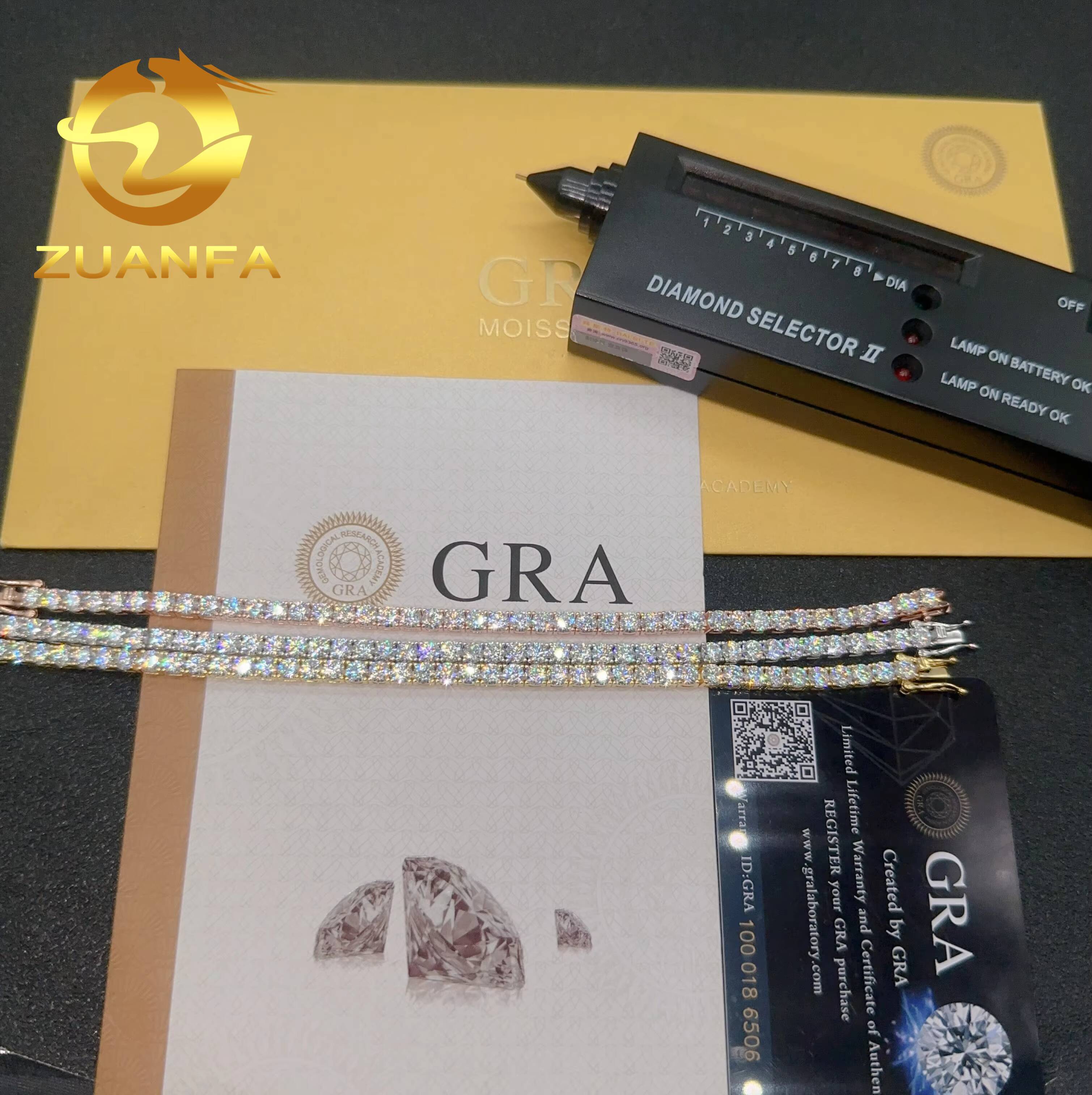 High Quality 925 Sterling Silver Ice Out Bracelet 4mm 65 Moissanite VVS Tennis Chain Bracelet for Men Women