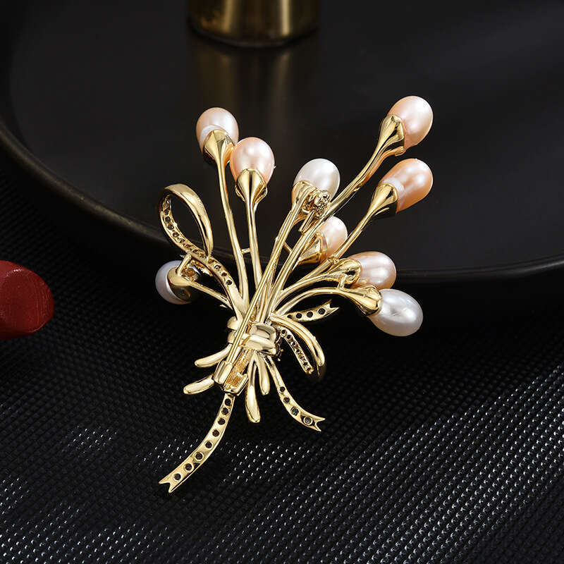 DHpet New Natural Pearl - Luxury Brooch for Women