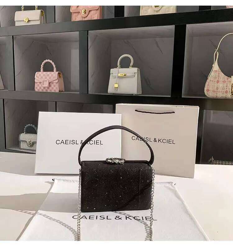 Glitter Square Women Fashion Handbag Crystal Shiny Dia Evening Wedding Party Clutch Purse Female Crossbody Bag