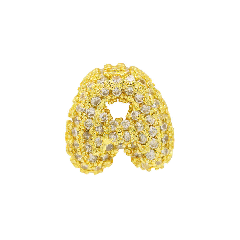 luxury jewelry New Necklace Real Gold Zircon Micro Pave Bubble Feel Balloon DIY English Name 26 Letters Pendant