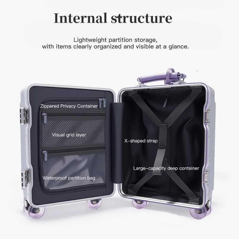 14inch small lightweight carryon suiTCase for women mini trolley case no checkin required Z250905