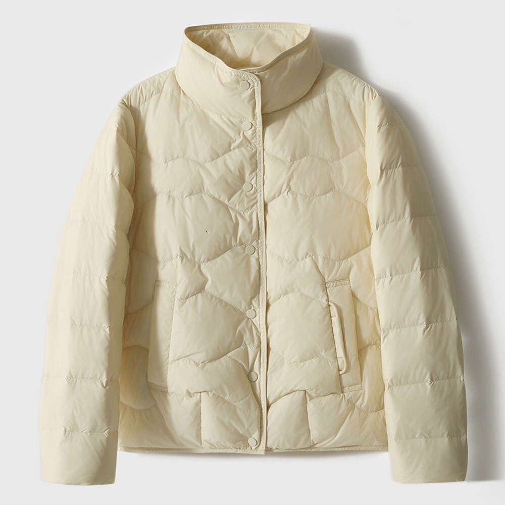 95 White Goose Lightweight Slimming Cocoon Down Jacket Winter New Women's Short Coat B5