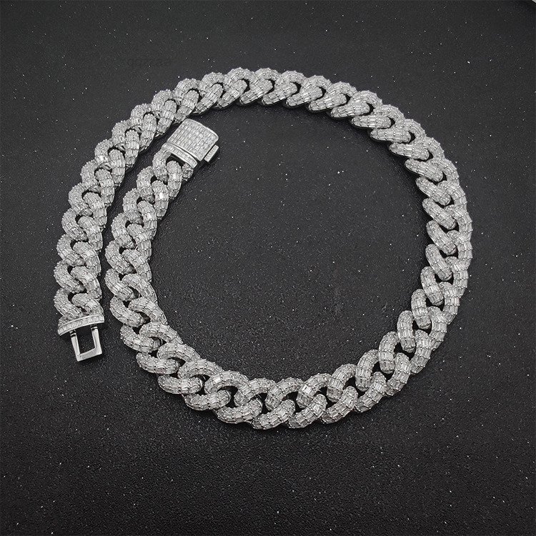 GZYSJEWELRY Manufacturer 15mm Miami Cuban Link Chain Iced Out Diamond Luxury Jewelry Collection