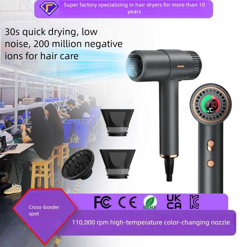 Designer Brand High Speed Negative Ion Thermostatic Care Multifunctional Portable Home Hair Dryer