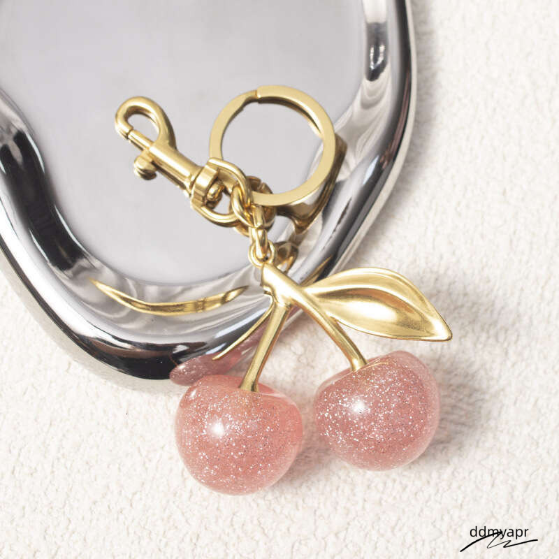 Pink High-End Exquisite Internet ddmyday Celebrity Keychain Pendant Cherry Red Charm Bag New Style Decoration ddmyday ddmyday