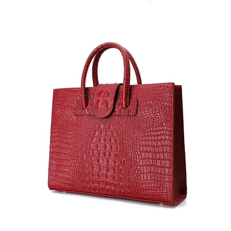 2025 New Commuter Crocodile Pattern Genuine Leather Women's Large Capacity Handbag Fashion Trend Ladies Shoulder Bag