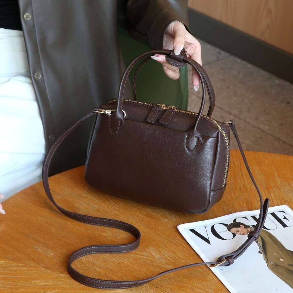 Genuine Leather Women's Small 2025 Spring Summer New Fashion Handbag High-Quality Texture Single Shoulder Crossbody Bag
