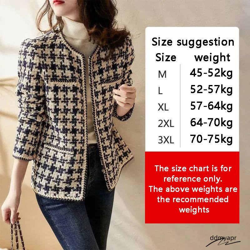 Jacket Blazer Woman Womens Designer Clothing Chan Style Coat Is Versatile Choice Early ddmyday Autumn The Tweed Top For A Socialite Looks Slimmer
