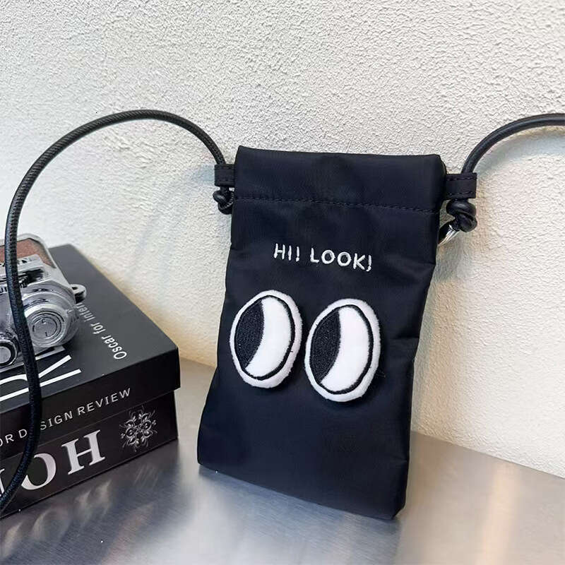 Fashion Small Nylon Crossbody Cute Little Eye Phone Coin Purse Versatile Casual Women's Bag Trendy