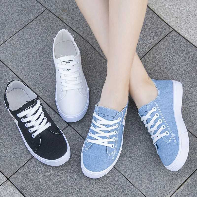 2025 Spring Summer Women Canvas Sneaker Low Top Denim Sneakers Ladies Popular Flat Canvas Board Shoes Female Womens Shoes Z250905