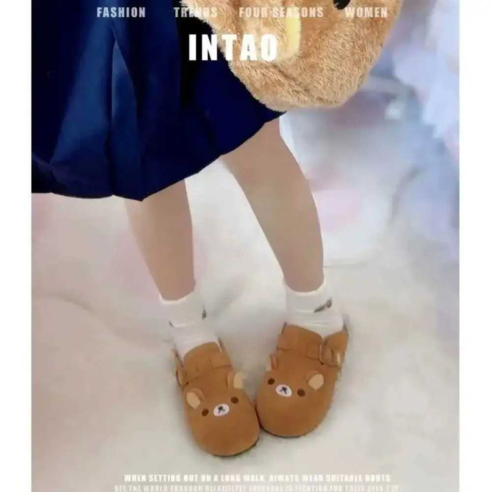 New Thick Bottom Rilakkuma Womens Shoes Cartoon Retro Anime Periphery Height Increase Cute Rilakkuma Slippers W250905
